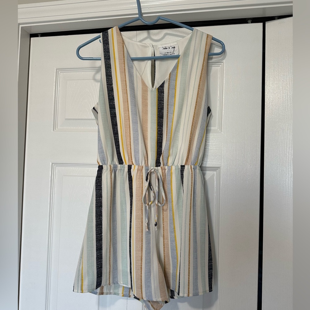 Striped romper